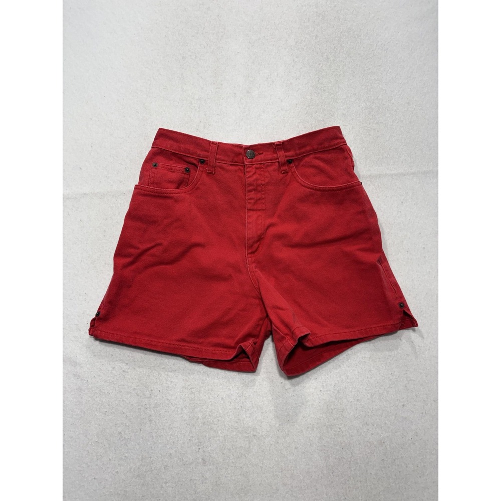 Bill Blass Jeans Shorts Womens 6 Red Denim Mom High Rise 5 Pocket Casual Summer